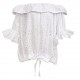 BLOUSE - TUNIC OVERSIZED IN WHITE BRODERIE, OFF-SHOULDERS WITH RUFFLES "ALEX KATSAITI X STYLISHIOUS"