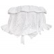 BLOUSE - TUNIC OVERSIZED IN WHITE BRODERIE, OFF-SHOULDERS WITH RUFFLES "ALEX KATSAITI X STYLISHIOUS"