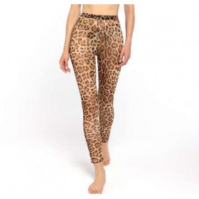 LEGGINGS-PANTS IN A SHEER, TULLE LEOPARD FABRIC WITH RUBBER WAIST BAND ''STYLISHIOUS COLLECTION"